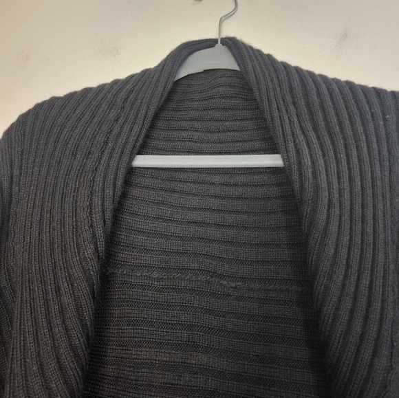 Peruvian Link Alpaca Collection Black Knit Open Cardigan Neutral Natural Country - Picture 7 of 15